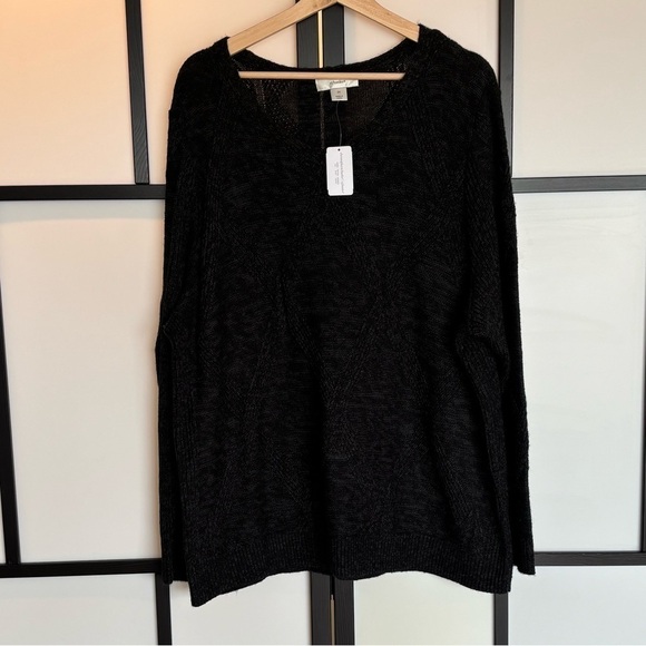 CJ Banks women’s knit gray sweater size 2X. Cotton blend NWT - Picture 1 of 12